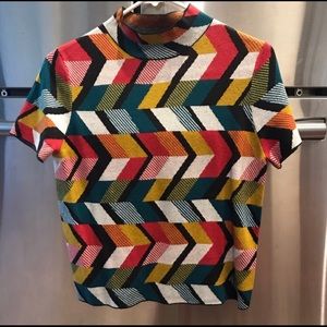 Anthropologie Maeve Knit Mock Neck Top